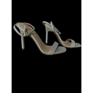Dream Pairs Womens Silver Open Toe‎ Shoe-Size 7